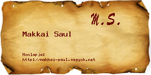 Makkai Saul névjegykártya
